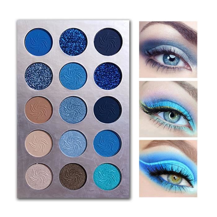 Fard à Paupières Saffron Neon Bleu Vif Haute Pigmentation - Neuf Non Testé Sur Animaux