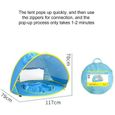 Tente de plage pour bébé - Protection UV - Tente de plage - Abri solaire - Tente automatique - Parapluie de sport - Portable et 125-1
