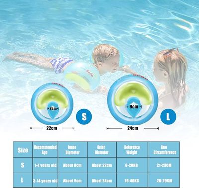 Lot De 2 Paires De Brassards Gonflables Pour Enfants - Pompe à Air Incluse - Sécurité Piscine