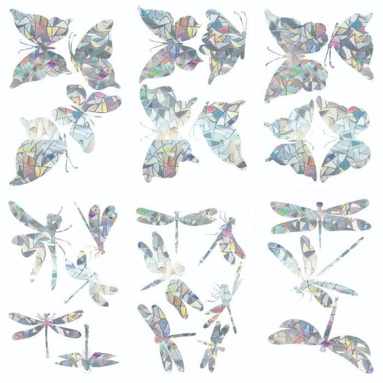 65 Pièces Stickers Prismatiques Arc-en-Ciel Anti-Collision Oiseaux – Suncatchers Fenêtres – Protection & Déco