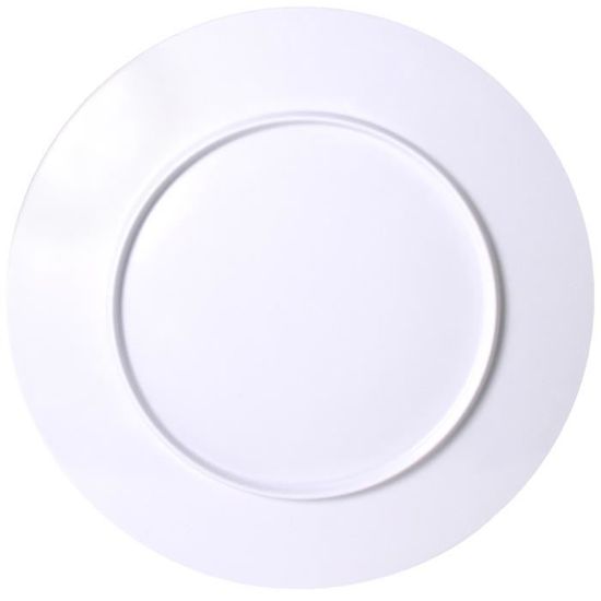 Plat Rond Mélamine Les Jardins De La Comtesse - Motif Fleurs Exotiques 35.5cm - Rouge/Vert - Quasi-Incassable