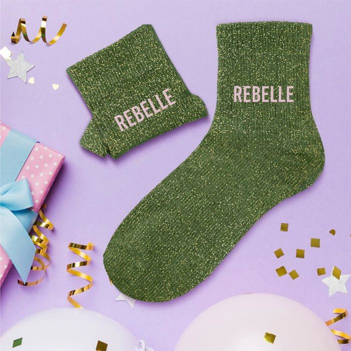 Chaussettes Vertes Pailletées Audacieuses – Taille 36-42, Style Fun Et Tendance