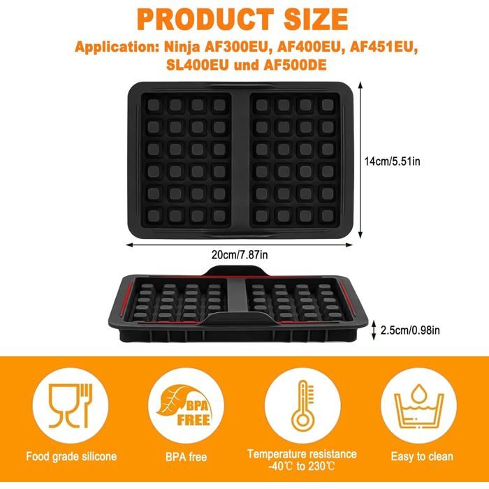 Moule En Silicone Pour Airfryer 19-23 Cm - Rond, Antiadhésif, Réutilisable (Noir, Lot De 3)