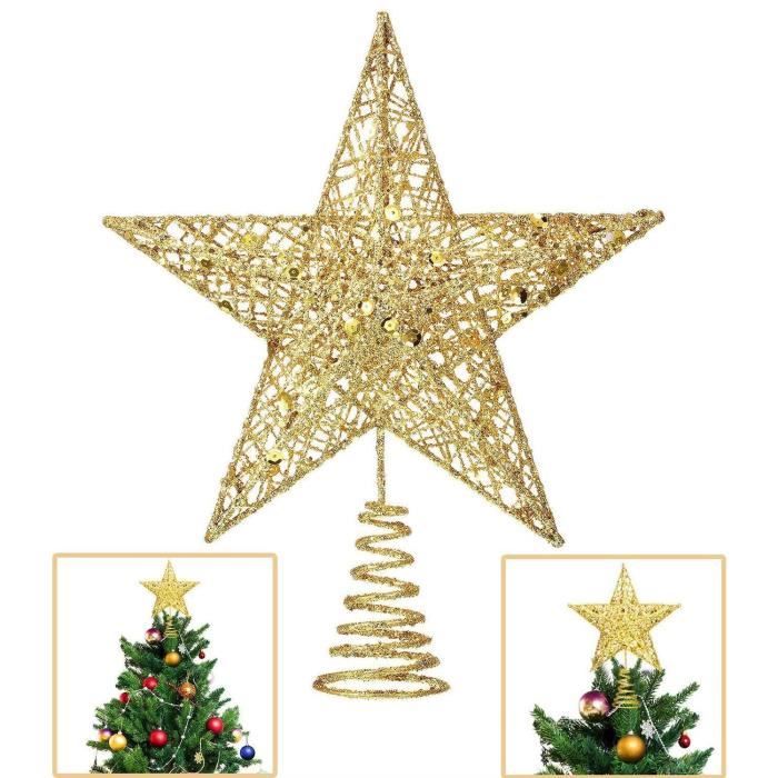 Décoration De Cime De Sapin En Bois – Étoile à 5 Branches En Spirale | 29,8 Cm – Style Noël Traditionnel Ou Moderne