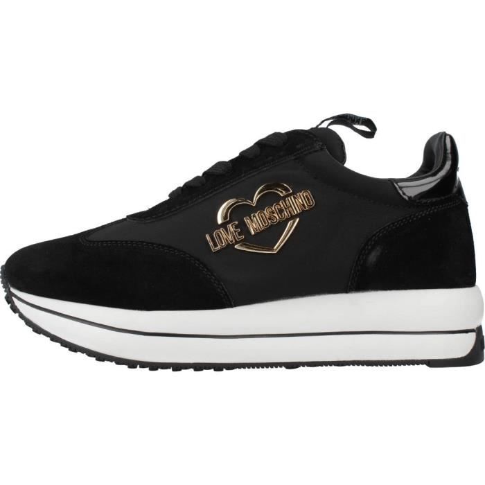 Basket Love moschino 125799 Noir Femme Adulte Lacets Noir