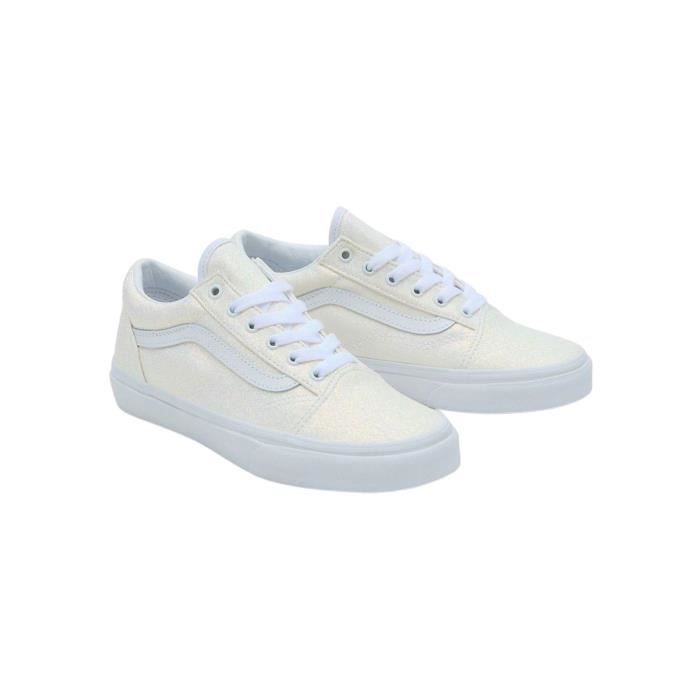 Baskets Vans Old Skool Paillettes Blanc pour Fille Blanc