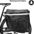 Sacoches pour vélo,porte-bagages, double sacoche,sac multifonction,étanche,avec poignée,noir indéchirable pour VTT,vélo de course-2