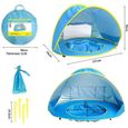 Tente de plage pour bébé - Protection UV - Tente de plage - Abri solaire - Tente automatique - Parapluie de sport - Portable et 125-2