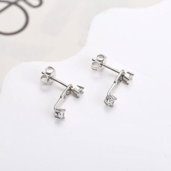 Lot De 3 Paires De Boucles D'oreilles Plates En Argent 925 - Pour Cartilage, Tragus, Multiples Piercings