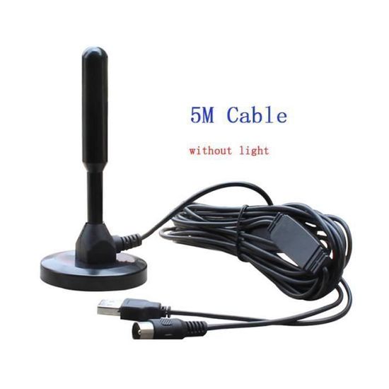 Antenne TV Intérieure Puissante TNT HD 600KM - Amplificateur Signal Intelligent 4K 1080P Avec Câble 10M - Chaînes Gratuites