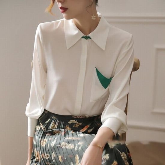 Chemise blanche soie sale