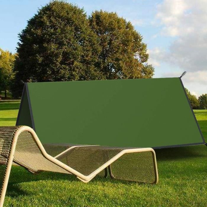 Outsunny Bâche anti-pluie bâche de tente camping bâche 5 x 3 m protection  solaire avec 2 mâts et sac de transport multifonction kaki - Cdiscount Sport