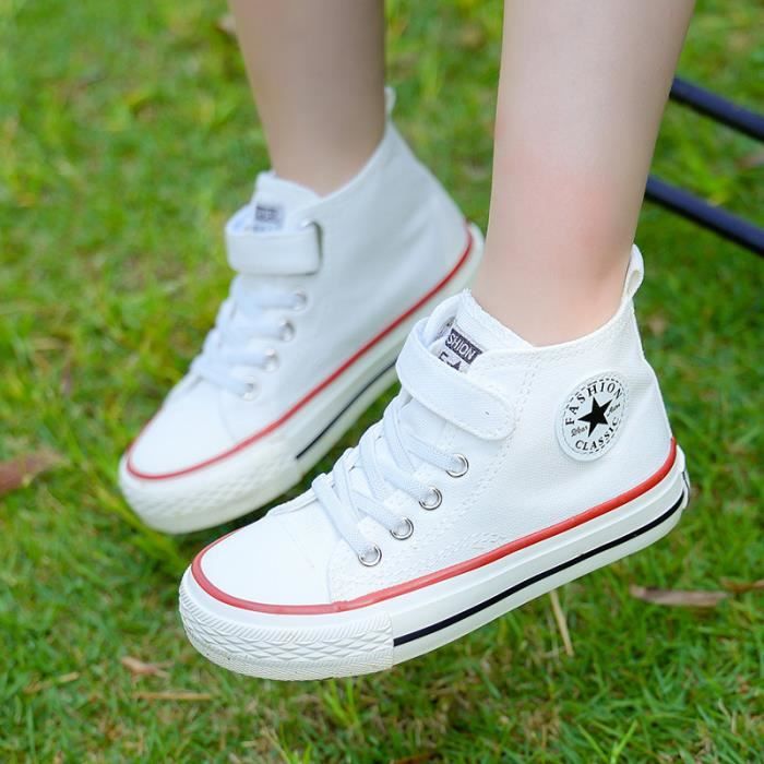 Baskets Toile Mixte Enfant Haute Chaussures L ger Respirante