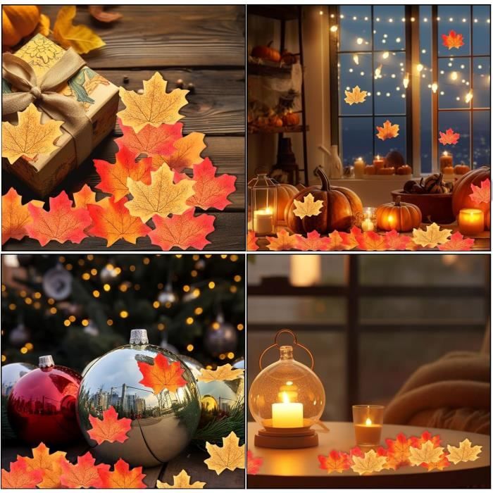 Bouquet Feuilles Automne Artificielles - 6 Paquets - 60 Cm - Eucalyptus & Feuillage D'automne