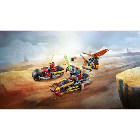 Lego Ninjago 70600 La Poursuite En Moto Des Ninjas Cdiscount Jeux Jouets