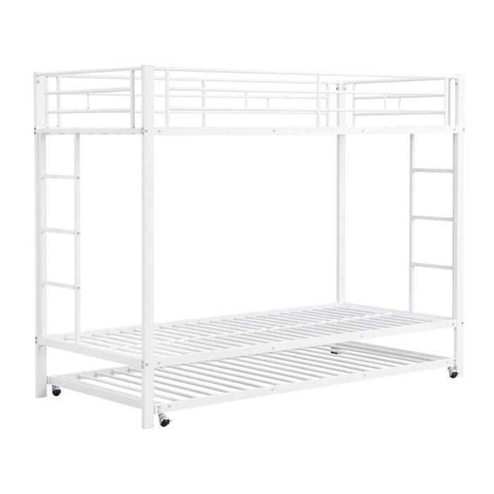 Lit Superpos Fer Blanc 90x200 Cm Lit Escamotable Certifi EN lit-superpos-fer-blanc-90x200-cm-lit-escamotable-certifi-en
