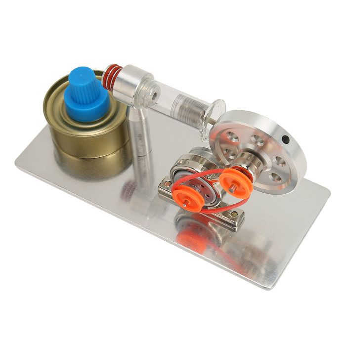 Mini Moteur Stirling 5V 2200 RPM - Kit Scientifique DIY En Acier Inoxydable, Démonstration énergie Thermique Pour Enfants