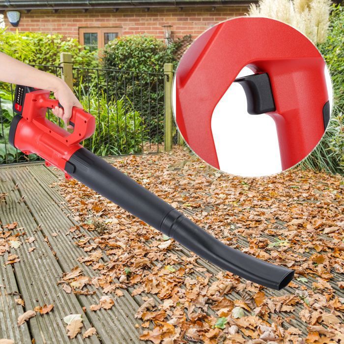 Souffleur De Feuilles électrique Sans Fil - 2 Batteries Et 1 Chargeur - 5 Modes De Vitesse - 21V - Jardin