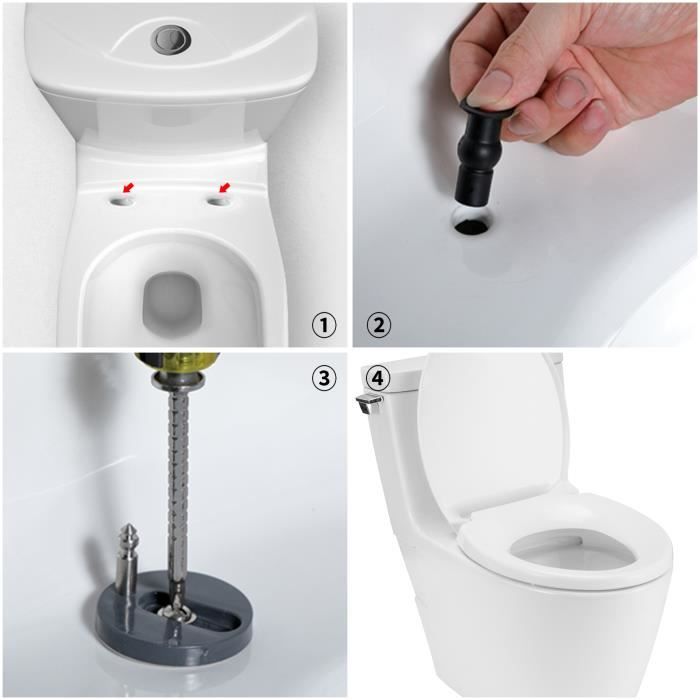 Vis De Fixation Pour Abattant WC En Acier Inoxydable - Kit De 2 Pièces - Remplacement Universel - Installation Facile Sans Outil