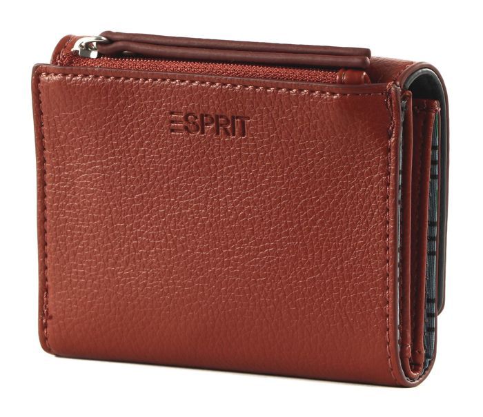 Portefeuille ESPRIT En Cuir Vintage - Porte-monnaie - Couleur Marron Pour Femme