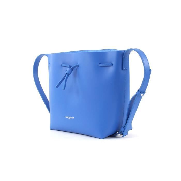 LANCASTER Pur Smooth Bucket Bag S Bleu Cyan 36189 Achat
