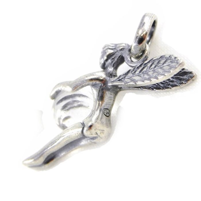 Collier Mi-long Avec Pendentif Cristal De Roche Et Argent Rhodié 925 - Occasion Très Bon état