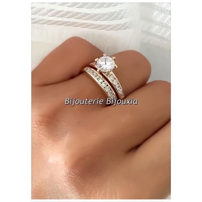 Solitaire double sales anneau