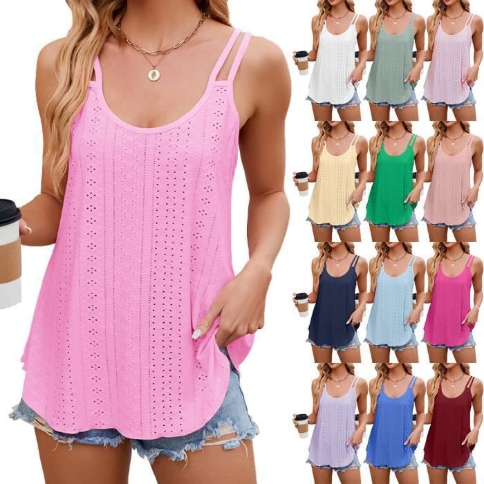 EMERY ROSE Débardeur Pour Femme Grande Taille Sans Manches Avec Grand Col Rond | Mode en ligne