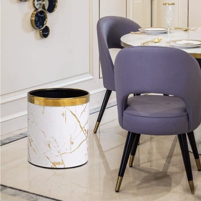 Poubelle De Bureau, Poubelle Dorée, Corbeille à Papier, Corbeille à