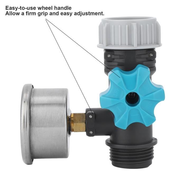 Vanne De Pression D'Eau G3/4 Réglable Avec Manomètre - Contrôleur Irrigation Jardin Serre