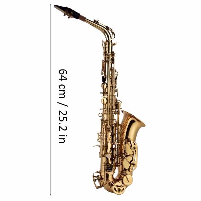 Sax Doré saxophone bb saxophone alto instrument à vent bar cafétéria avec  étui de rangement Embouchures Accessoires - Achat / Vente saxophone Sax  Doré saxophone bb saxop 