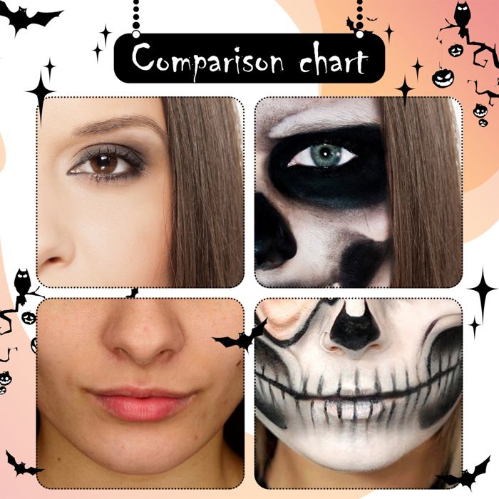 Maquillage Halloween Pour Visage Kit De Peinture Corporelle Pour Le