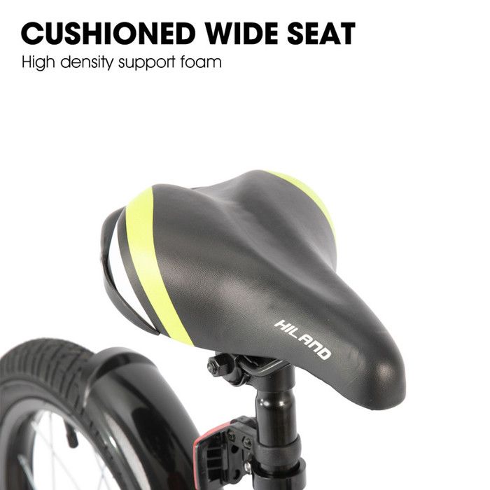 Zalydala Vélo pour enfant de 16 pouces avec roues stabilisatrices, acier au carbone, hauteur de siège réglable de 105 cm à 135 cm, vert, rose, jaune ( vert Zalydala Vélo pour enfant de 16 pouces avec roues stabilisatrices, acier au carbone, hauteur de siège réglable de 105 cm à 135 cm, vert, rose, jaune ( vert
