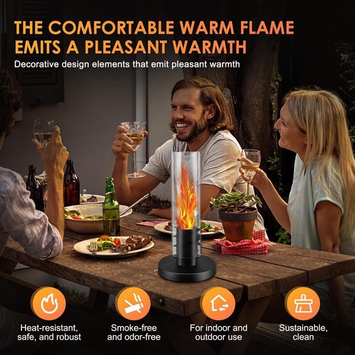 OLIVIA - Finition Deluxe Avec 2 Mèches Cheminée De Table à L'éthanol En Livraison Gratuite | Cheminée De Table