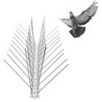 Lot de 4 - Pics Anti Pigeons - Répulsifs Oiseaux - 2 Mètres Linéaire - 40 Pointes en Acier Inoxydable - Possibilité de Fixer-0
