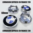 4x Cache Moyeu Jante Centre De Roue enjoliveur BMW 60mm bleue et blanc Neuf FR-0
