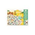 Coffret Décalcomanies DJECO – Savane, Désert, Pôle Nord – 3 Planches + 90 Images – Activité Créative 5-8 Ans