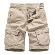 Cargo Shorts Hommes Cool Vente Chaude Coton Casual Pantalon Court vd0222fot15nd Kaki-0