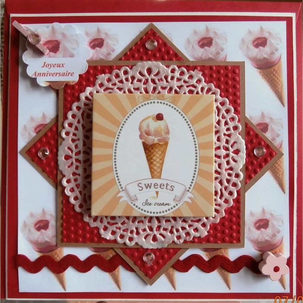 Carte Anniversaire Porte Billet Cornet De Glace Magnet Cdiscount Beaux Arts Et Loisirs Creatifs