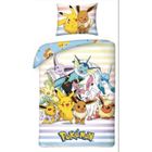 HALANTEX Parure de lit - Pokémon - 140x200 cm - 100% coton - Lavable à 40°C - Motif enfant
