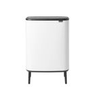 Poubelle Bo Touch Bin Hi - BRABANTIA - 2 seaux intérieurs - 2x 30 L - Blanc