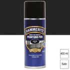Peinture aérosol - Hammerite - Satiné - Noir - Séchage rapide - 400 ml