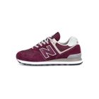 Basket New Balance 574 - Rouge - Cuir suède et textile - Lacets