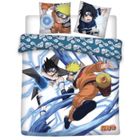 PROMO LINGE Parure de Lit - Naruto Shippuden - Réversible - 240x220 cm - Blanc - Naruto vs Sasuke