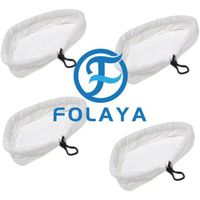 FOLAYA 4PCS Chiffons en Microfibre Pads de Nettoyage Vadrouilles Lavables pour Nettoyeur Vapeur Triangulaire pour Vapeur Balai H2O