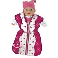 Sac de couchage en tissu Princess Coralie pour poupée 40-50cm - KLEIN - Fille - Rouge
