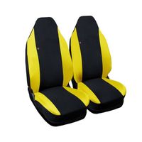 Housses de siège deux-colorés pour Smart fortwo 3ème série noir jaune