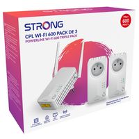 Kit CPL WiFi STRONG Powerline 1000 – Débit Jusqu'à 1000 Mbps, Ports Gigabit, Plug & Play – Étend Le Réseau Via Les Prises