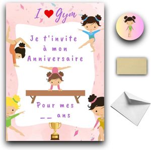 10 Invitations Anniversaire à Gratter Thème Tennis RXLITE - Cartes Avec Stickers Et Enveloppes