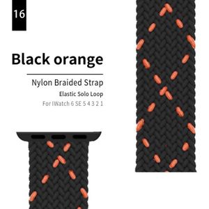 BRACELET MONTRE CONNEC. couleur Noir et orange taille M Bracelet tressé en